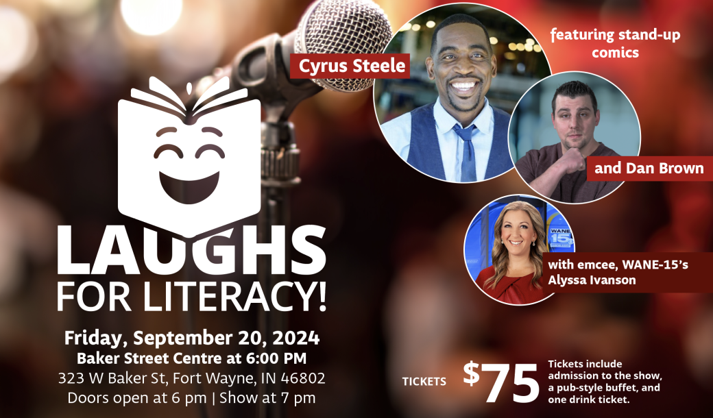 Laughs for Literacy! Click here to get your ticket now! 